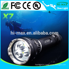 3*cree xm-l T6 3500 lumens Professional magnetic switch diving flashlight